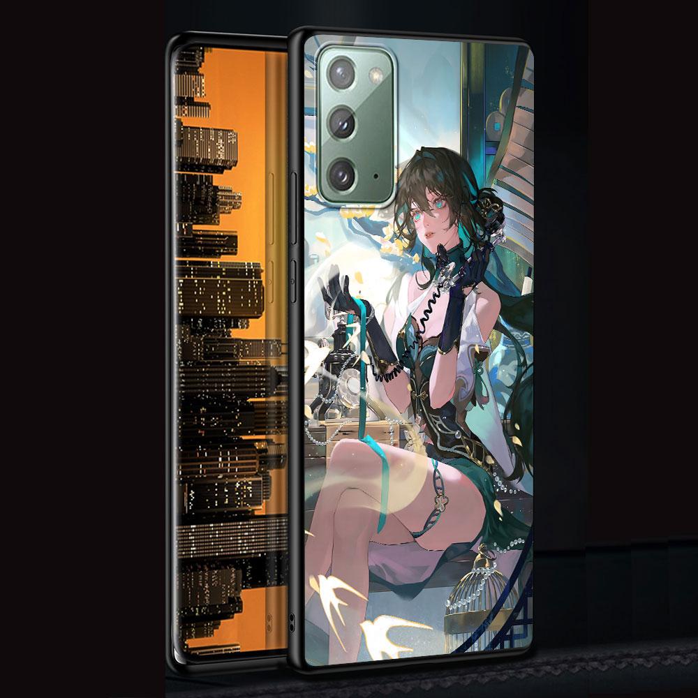 Чехол Ruan Mei Honkai Star Rail для Samsung Galaxy Note 10 Plus 20 Ultra 9 8 TPU Phone Cover Note 10 Lite Black Soft Shell Funda