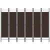 VidaXL Room Divider 6 Panels Brown 240x180 Cm