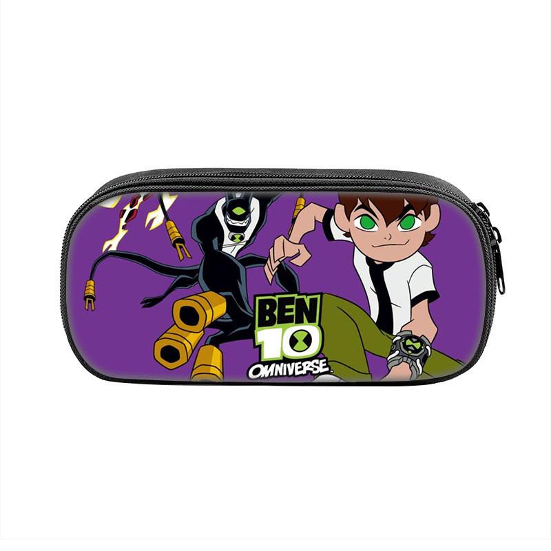 Пенал для детей Ben10 большой емкости из нейлона, органайзер для школьных принадлежностей