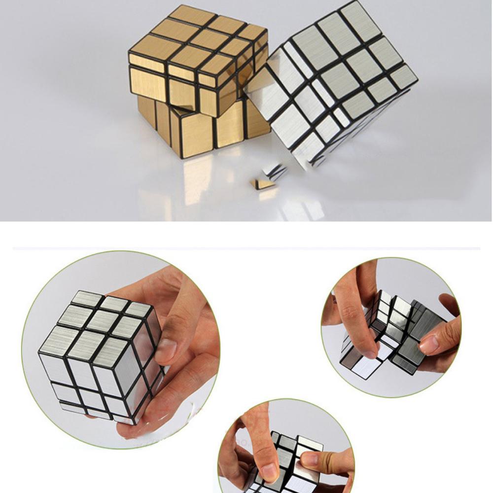 Magic Mirror Cube 3x3x3 Gold Silver Professional Speed Cubes Puzzles Educational Toys for Children Adults Gifts