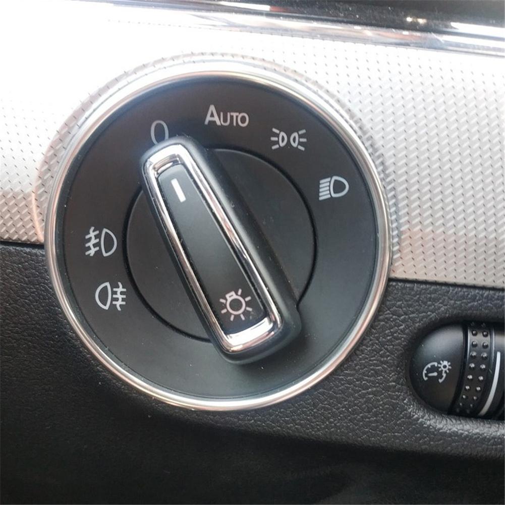 Автомобильный переключатель фар, накладка, рамка-кольцо для Volkswagen VW Golf MK7 Tiguan MK2 T-ROC Auto