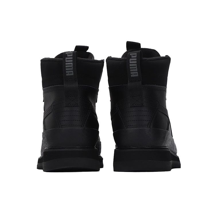 Puma Desierto V2 Wtr Rubber Two-Layer Cowhide Wear-Resistant Increased Height Comfortable Short Outdoor Boots Unisex Boots Black 380754-01