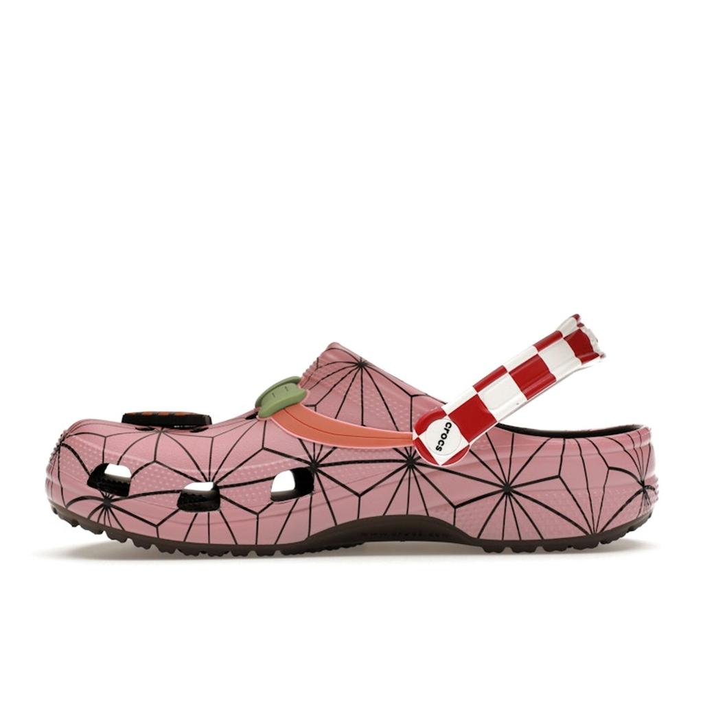Demon Slayer x Crocs Classic Clog Незуко Унисекс Кроссовки Розовый Зеленый 209320-206
