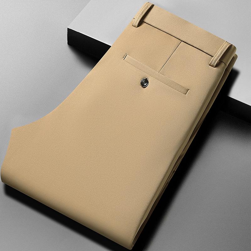 Мужские летние брюки тонкие прямые стрейч повседневные брюки без следов не требующие глажки ткань шелковистая и прохладная на ощупь