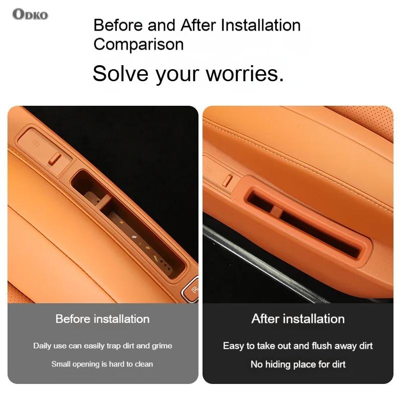 For AITO M8 Silicone Rear Row Seat Side Box Phone Groove Second Row Storage Box Car Interior Modified Supplies Accessories