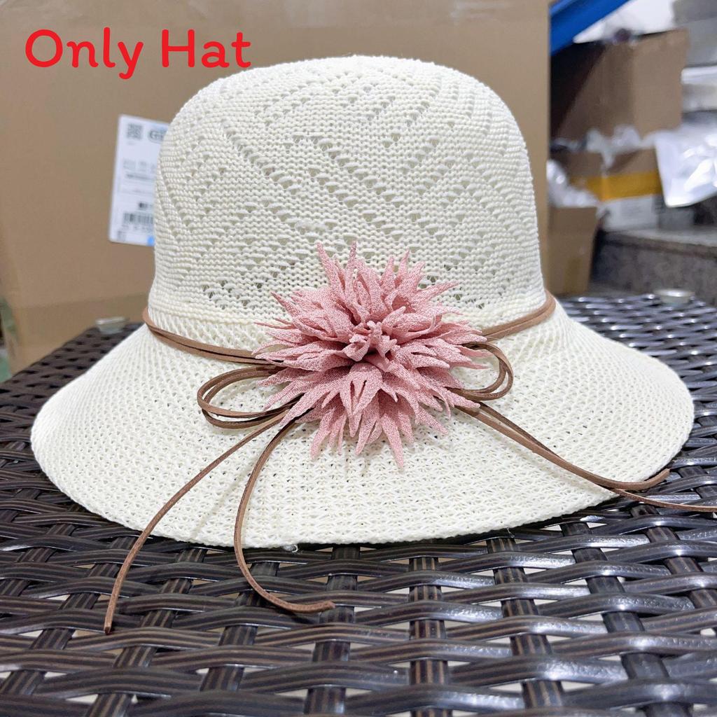 Summer Straw Hat With Big Brim For Sun Shade And Outdoor Activities
