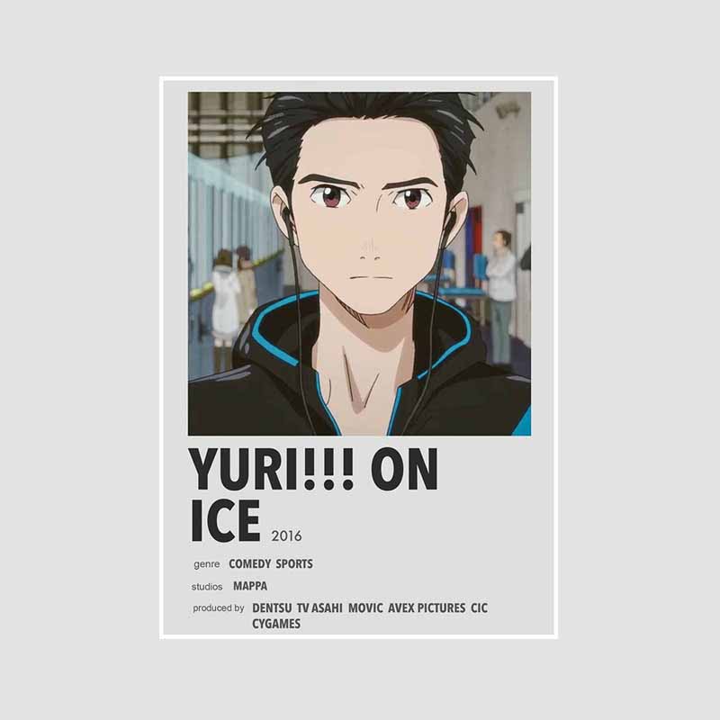 Vintage Sports Anime Yuri On Ice Posters and Prints White Paper Poster Wall Art Painting Home Decor Room Bar Decoration Pictures Interior Mural