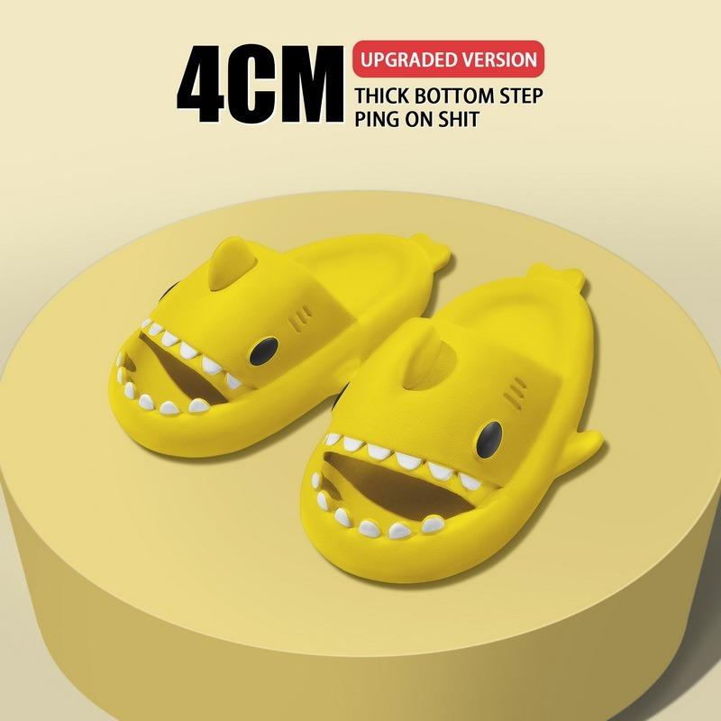 Модные женские тапочки Comwarm Shark, легкие пляжные тапочки с толстой подошвой, нескользящие домашние сандалии, женские шлепанцы для ванной