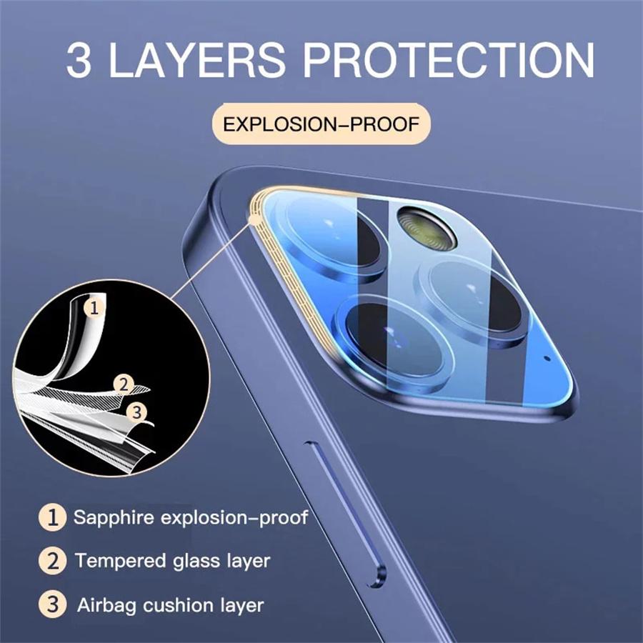 3PCS Camera Lens Glass For iPhone 17 Air 16 18 Pro Max 16 Plus 15 14 11 13 12 Mini HD Lens Protective Glass For iPhone 18 Ultra 4