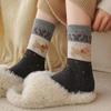 5 Pairs Dog Pattern Women Round Neck Cotton Socks Cute Fun Cartoon Printed Comfortable Sweat Absorbing Breathable Casual Socks