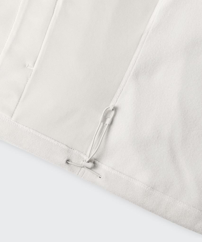 Musinsa Standard Essential Polar Fleece High-Neck Jacket [Ivory]