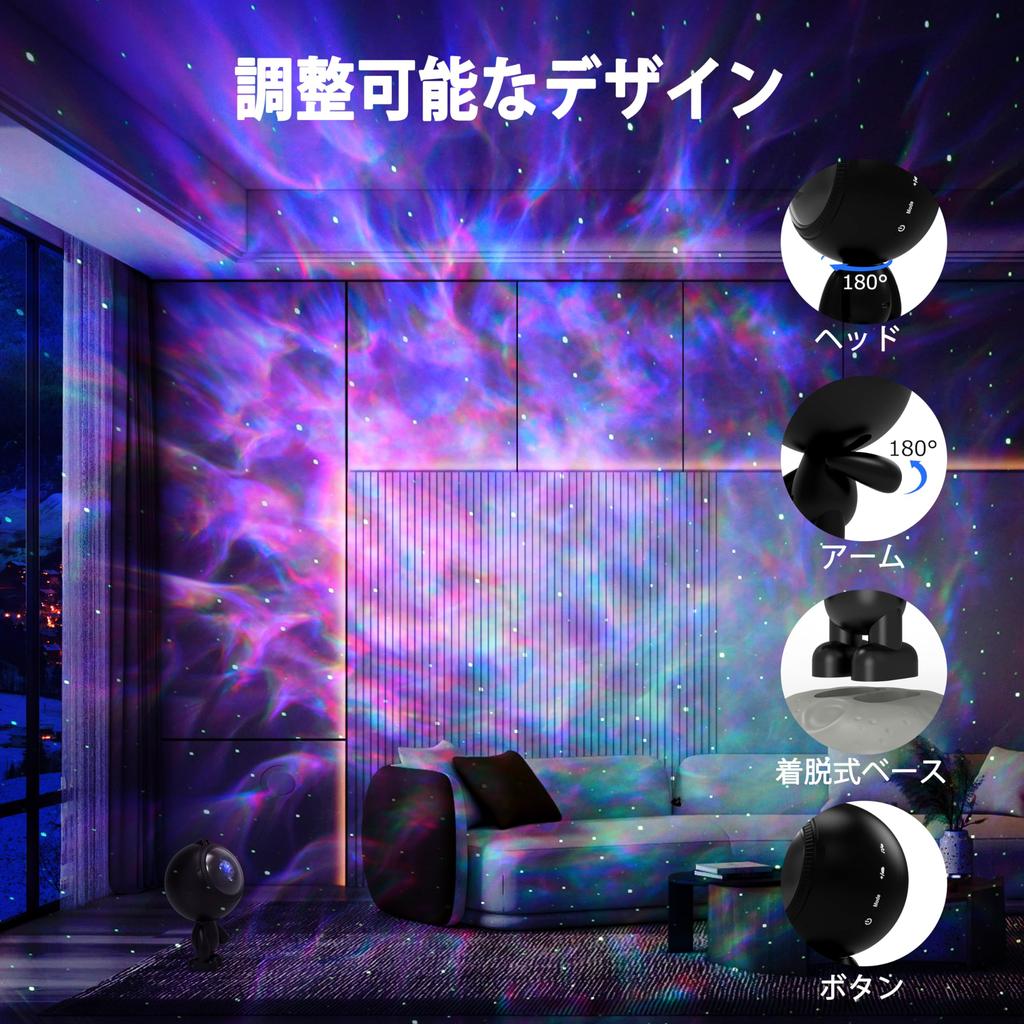 Планетарий ZEAKOC Домашний звездный проектор Звездное небо Туманность Свет с пультом дистанционного управления Galaxy 15 Освещение Звуки природы Успокаивающий Таймер Голос Атмосфера Прикроватная тумбочка