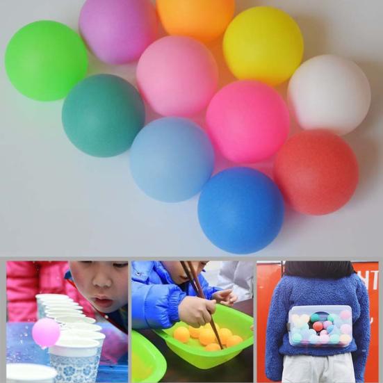 50 шт. цветные мячи для пинг-понга с матовой поверхностью, эластичные ударопрочные круглые мячи для настольного тенниса, тренировочный инструмент