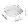 Stainless Steel Mesh Air Fryer Baking Rack Rust-proof Air Fry Basket Steaming Cooling Grid  Kitchen