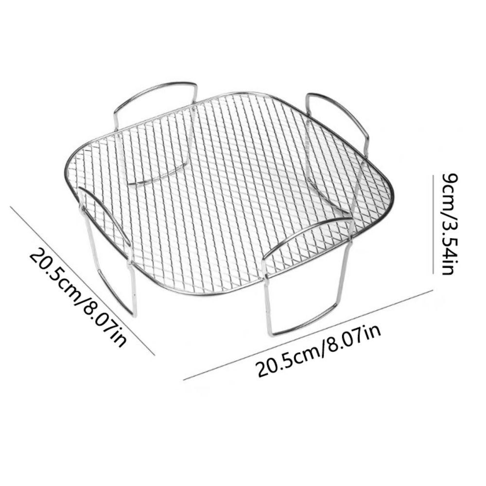 Stainless Steel Mesh Air Fryer Baking Rack Rust-proof Air Fry Basket Steaming Cooling Grid  Kitchen