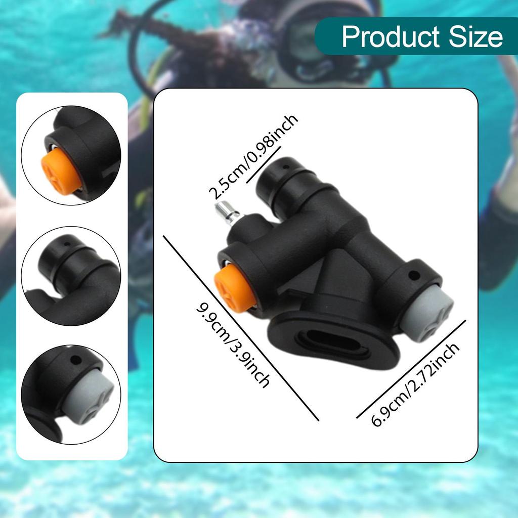 Diving BCD Power Inflator Relief Valve for 1 Inch Flex Hose Replacement Underwater Gear Ergonomic 45