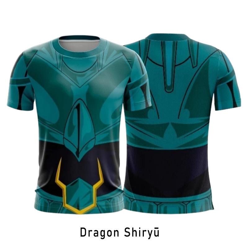 Saint Seiya Pegasus Seiya Cosplay Armor Print T-Shirt Unisex Kids Quick Dry Breathable Short Sleeve Tee Streetwear Sport Tops