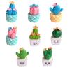 4 шт. 1:12 кукольных миниатюрных кактусов, суккулентов, растений в горшках, украшение для дома и автомобиля