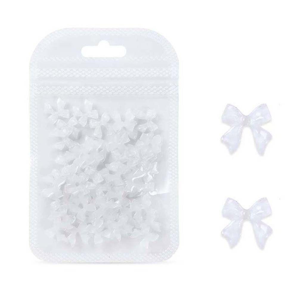 30 шт./компл. смоляные украшения для ногтей в виде банта, лента, бант, стразы для ногтей, маникюрный салон