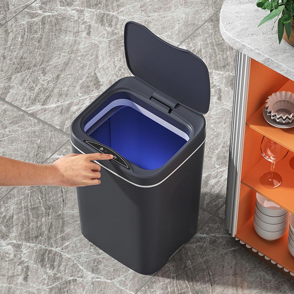 Smart Sensor Trash Can Large Capacity Automatic Garbage Can with Garbage Bag Dispenser for Home Office Hotel 16L