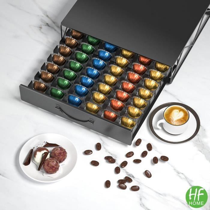 Porte-capsules - hfhome - vertuoline - métal - 48 dosettes - design contemporain
