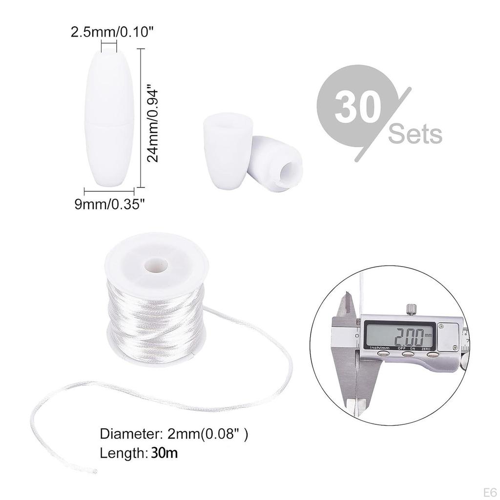 30 шт., соединители для бочонков из бисера, отрывные застежки, прочное ожерелье, многоцелевой браслет, эстетичный