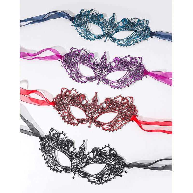 Горячее тиснение половина лица кружевная маска Хэллоуин поддельная маска сценический подиум маскарадные аксессуары