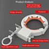 Industrial Bridge Cable Guide Tool 65mm Wide Smooth Roller 330 Degree Adjustable Clamp For Construction Wiring