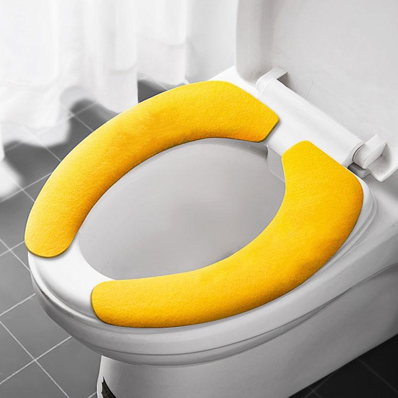 [Большой размер]1 пара чехлов на сиденья унитаза, универсальные моющиеся чехлы для сидений унитаза, наклейки на сиденья унитаза, набор для сидений унитаза