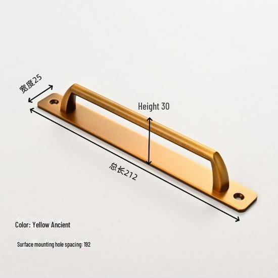 European Antique Copper Double Door Handle - Exposed & Invisible Design