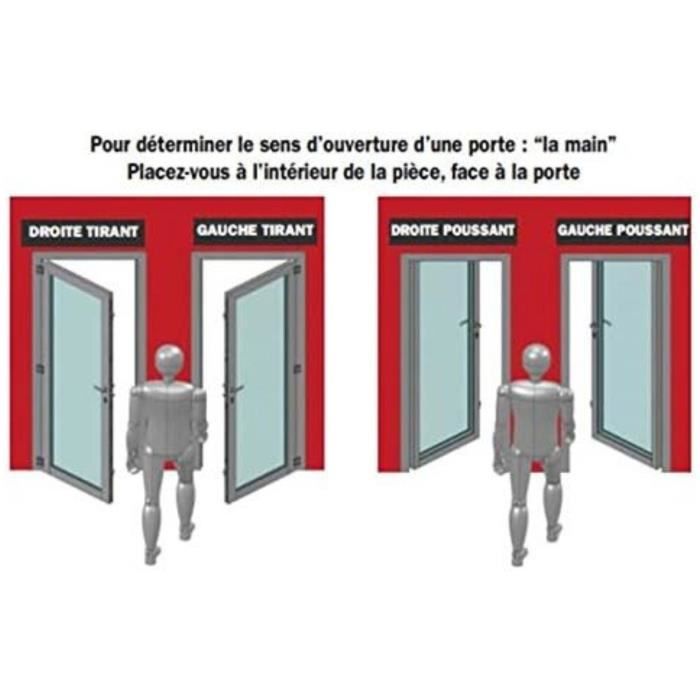 Yale - Serrure de porte en applique verticale YAV37D - Pour poignée - Droite - Blanc - 2 clés incluses