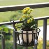 3PCS Lron Art Balcony Flower Pot Hanging Baskets Plant Racks Wrought Railing Fence Flower Shelf