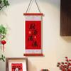 Chinese Style Lucky Character Wall Pendant Traditional Spring Festival Door Couplet New Year Gift