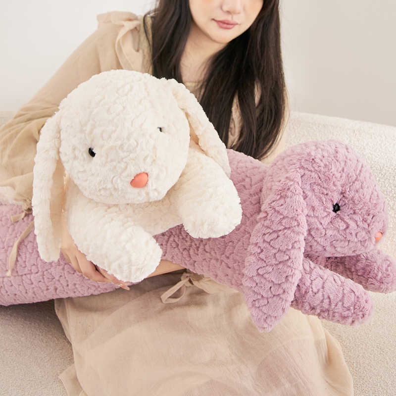 Длинная плюшевая подушка-обнимашка в виде кролика, большая, милый медведь, мягкий кролик, подушка для сна, декоративная подушка для тела, подушка для спины стула, декор