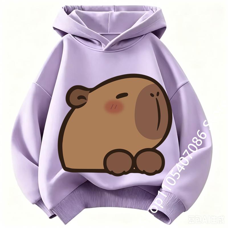 2026 Funny Stylish Capybara Fashion Design Sweatshirt Children's Hoody for Boys Girls Autumn Winter Casual Hoodies