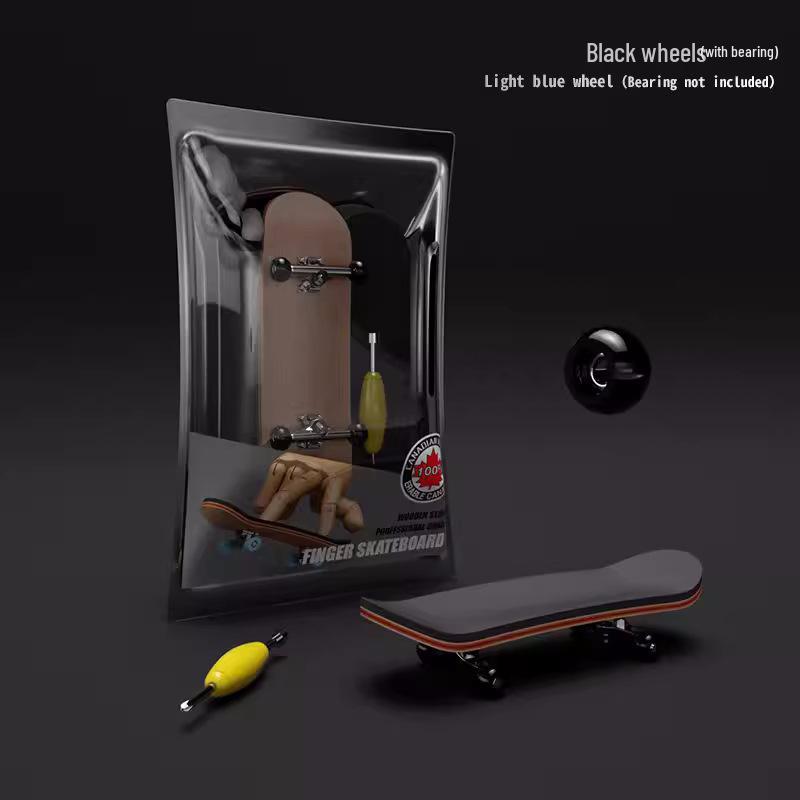 Maple Wood Finger Skateboard - Professional & Beginner Style, Novelty Flip with Bearing Wheels, Wang Yibo Edition