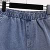 MODIQUE 2025 New Plus Summer Size Women's Loose Casual A-Line Wide Leg Slit Hottie Denim Shorts Ladies Basic Elastic High Waist Pants Jeans