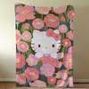H-Hello Blanket Throw Super Cosy Plush Flower Living Room Sofa Couch Childish SRO Birthday K-Kitty Pink Gifts