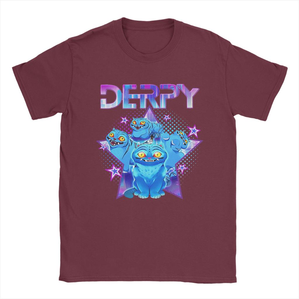 Derpy Tiger Kpop Demon Hunters Men's T Shirt Novelty Tees Short Sleeve Round Collar T-Shirt Cotton Gift Idea Tops