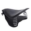 Motorcycle Solo Seat with Spring Bracket Kit Faux Leather Strong Support Universal Fit for Retro Motorcycle Black