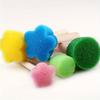 10pcs Sponge Wooden Rod Brush 5 Colors Mini Flower Sponge Painting Sponge Set Art Painting Supplies Painting Brush Sponge Brush