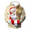 New Christmas Hoodie Men's 3D Santa Claus Printed Hoodie Autumn Long Sleeve Sweatshirt