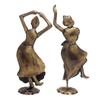 Wrought Iron Bharatnatyam Dancing Couple Showpiece For Home Décor, 17.75 Inch, Multicolor