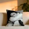 Tang Wei Cushion Cover Cozy Velvet Throw PillowSoft Warm Cushion For Sofa  Bed