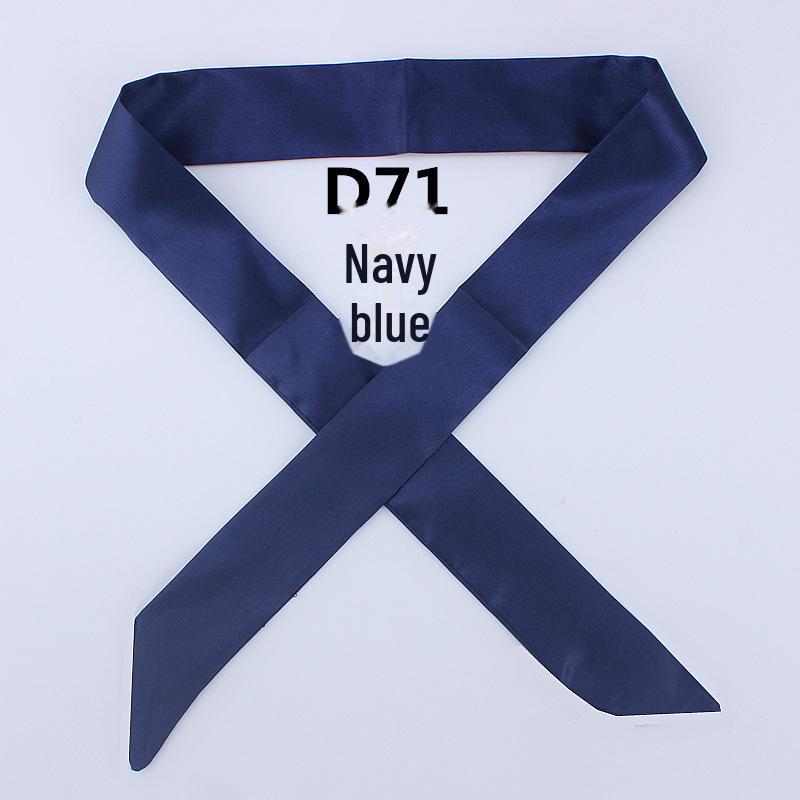 Однотонный шелковый шарф Mai Tong: Тонкая, узкая декоративная лента для ручек сумок