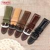 Top Layer Cowhide Leather Watch Band Handmade Vintage Genuine Crazy Horse Leather Watch Strap 19mm 21 22mm 24mm 23mm Watchband