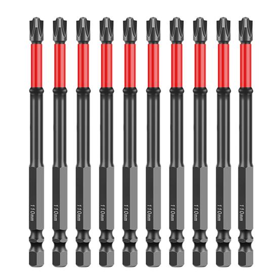 Impact Screwdriver Bit Set Rustproof Corrosion Resistant Magnetic Slotted Heads 1/4 Inch Hex Shank Cross Slot Screw Driver Drill Bits