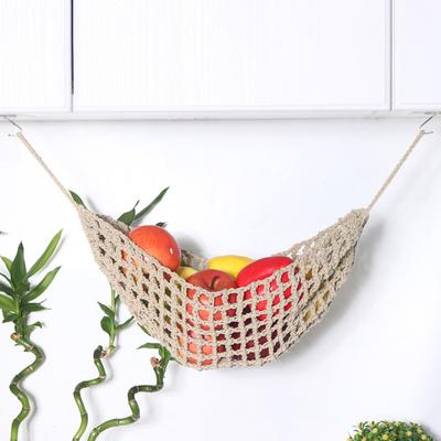 Подвесная гамак-сетка для фруктов под кухонный шкаф Макраме гамак для фруктов и овощей Банановый гамак для дома/дома на колесах Организация