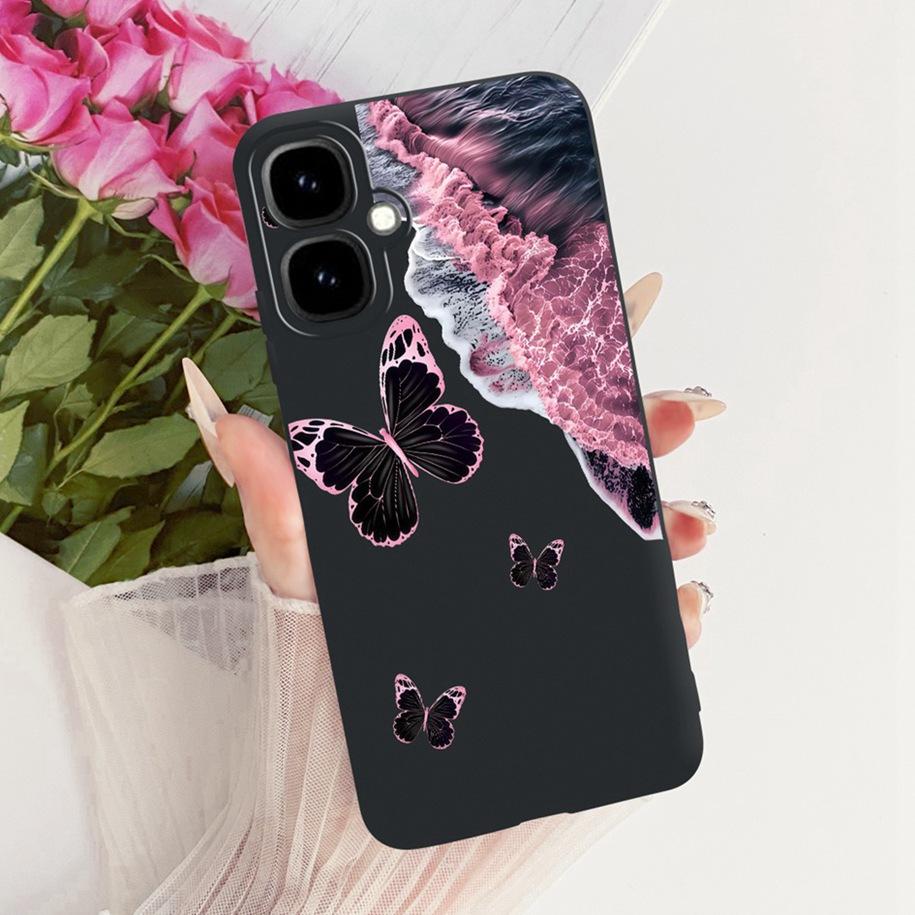 For Infinix Smart 10 2025 Case Popular Flower Bowknot Fundas Soft Black Silicone Cover For Infinix Smart10 X6725 Pop 10 4G Shell