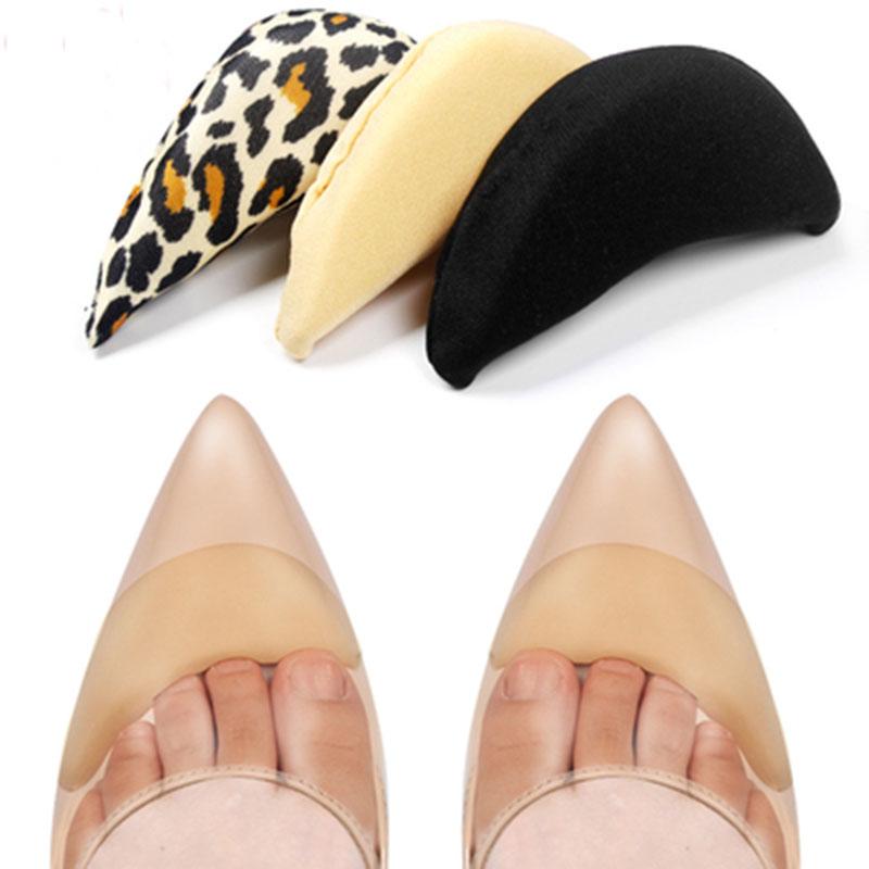 1Pair Sponge Forefoot Insert Toe Plug Half Forefoot Cushion Anti-pain Big Shoes Toe Front Long Top Filler Shoes Adjustment